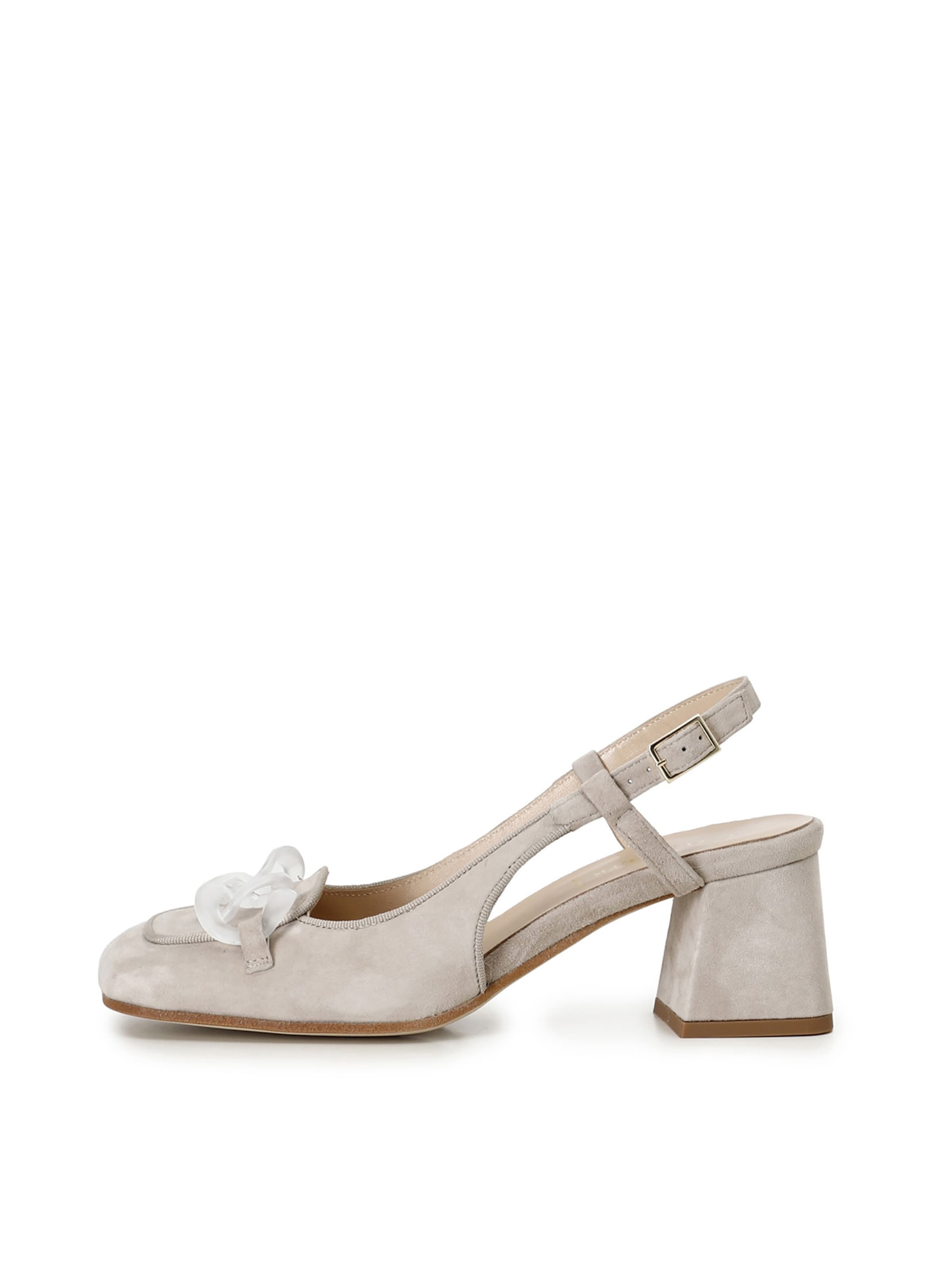 Décolleté sling di CAFè NOIR in beige: frontale