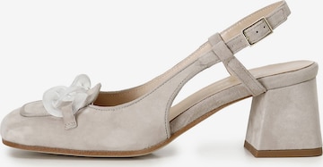 Décolleté sling di CAFè NOIR in beige: frontale