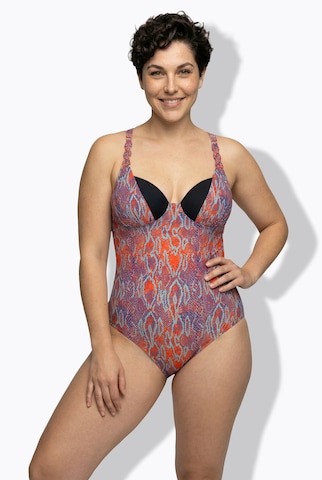 Ulla Popken Bustier Badpak in Gemengde kleuren