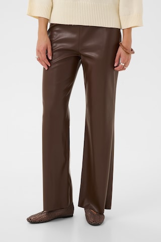 évasé Pantalon SAINT TROPEZ en marron : devant