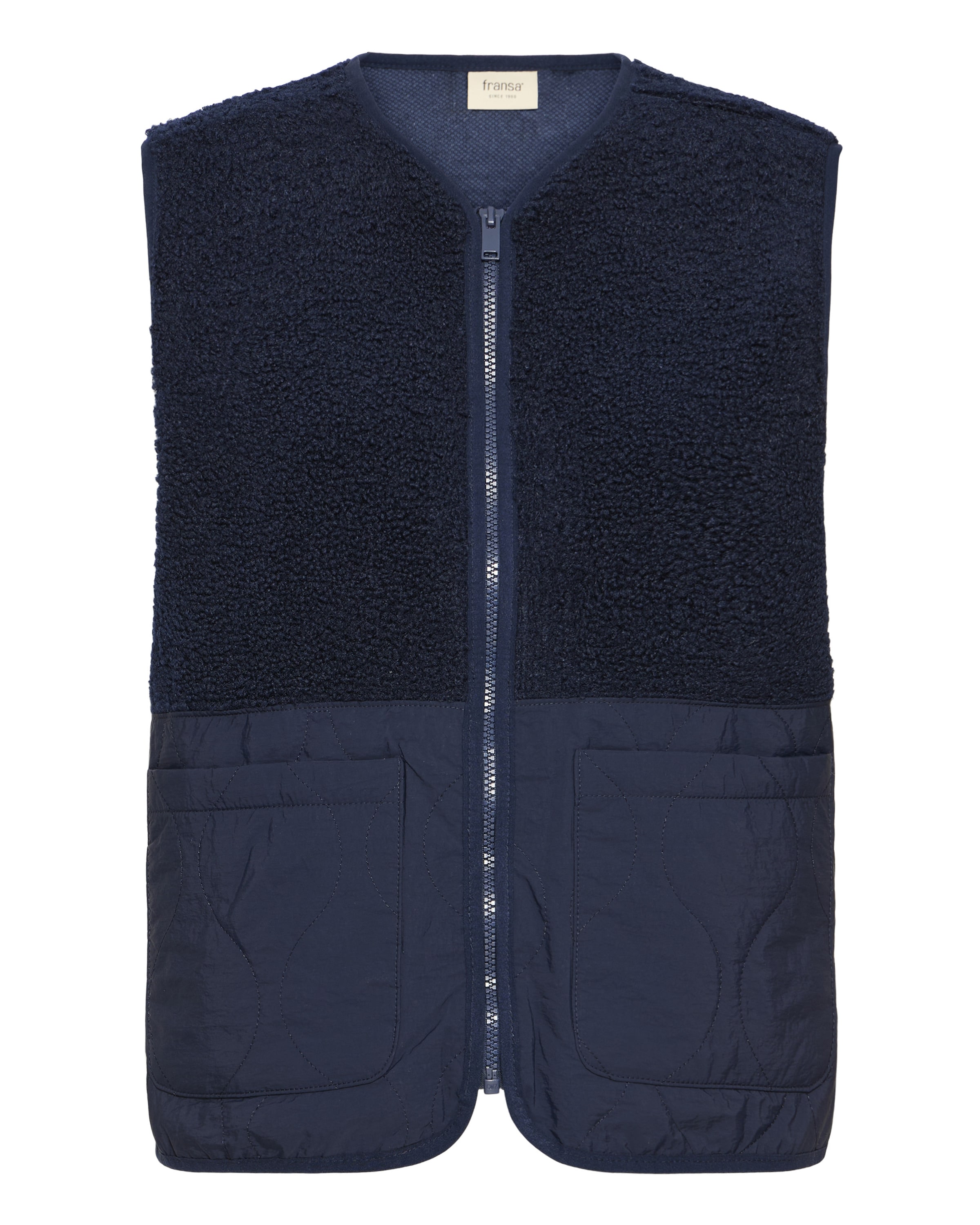Fransa Bodywarmer in Blauw: voorkant