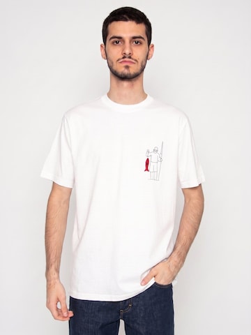 Thinking MU Shirt 'FISHERMAN ZACH TEE' in White: front