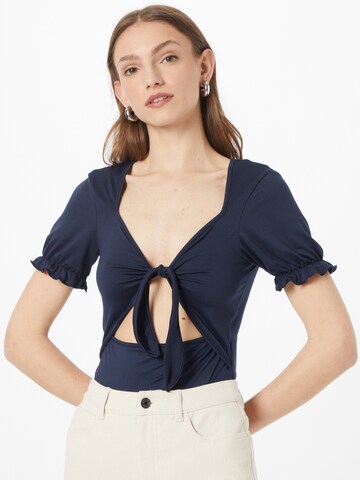 PIECES Shirt 'GINA' in Blue: front