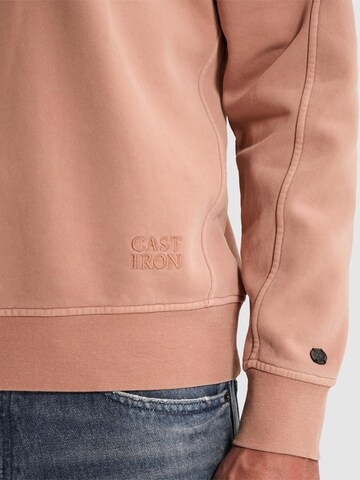 CAST IRON Sweatshirt 'Sweatshirt with off-placed logo' in Bruin