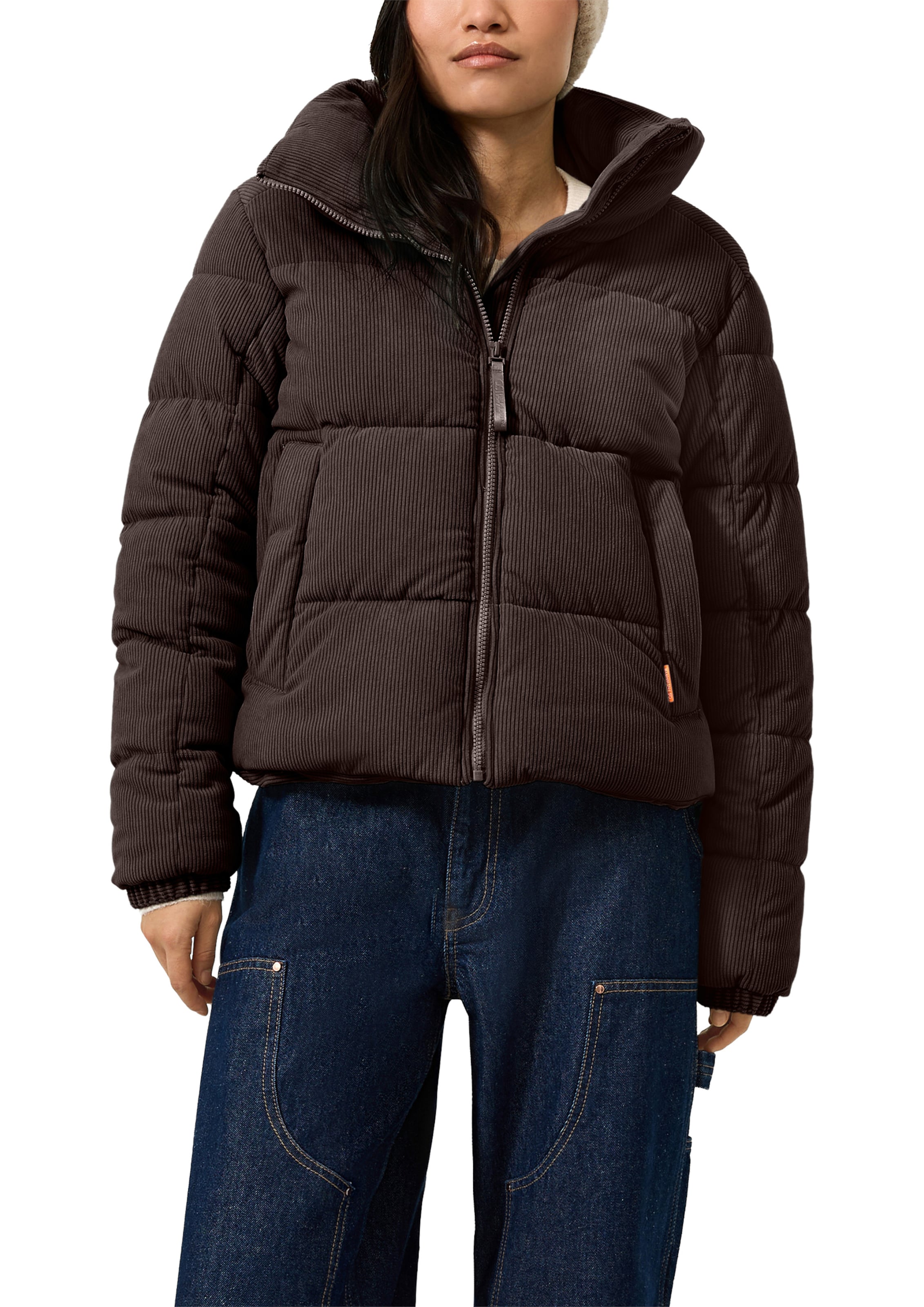 Veste d’hiver QS en marron : devant