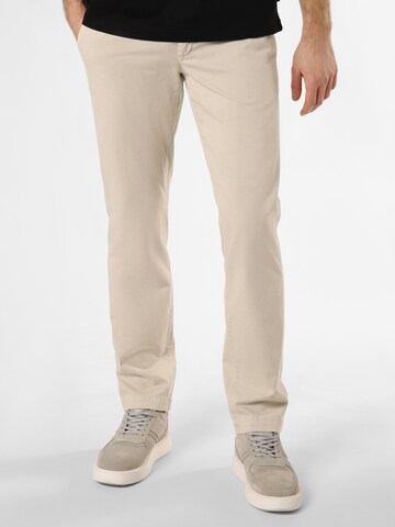 Alberto Regular Chino Pants 'Lou' in Beige: front