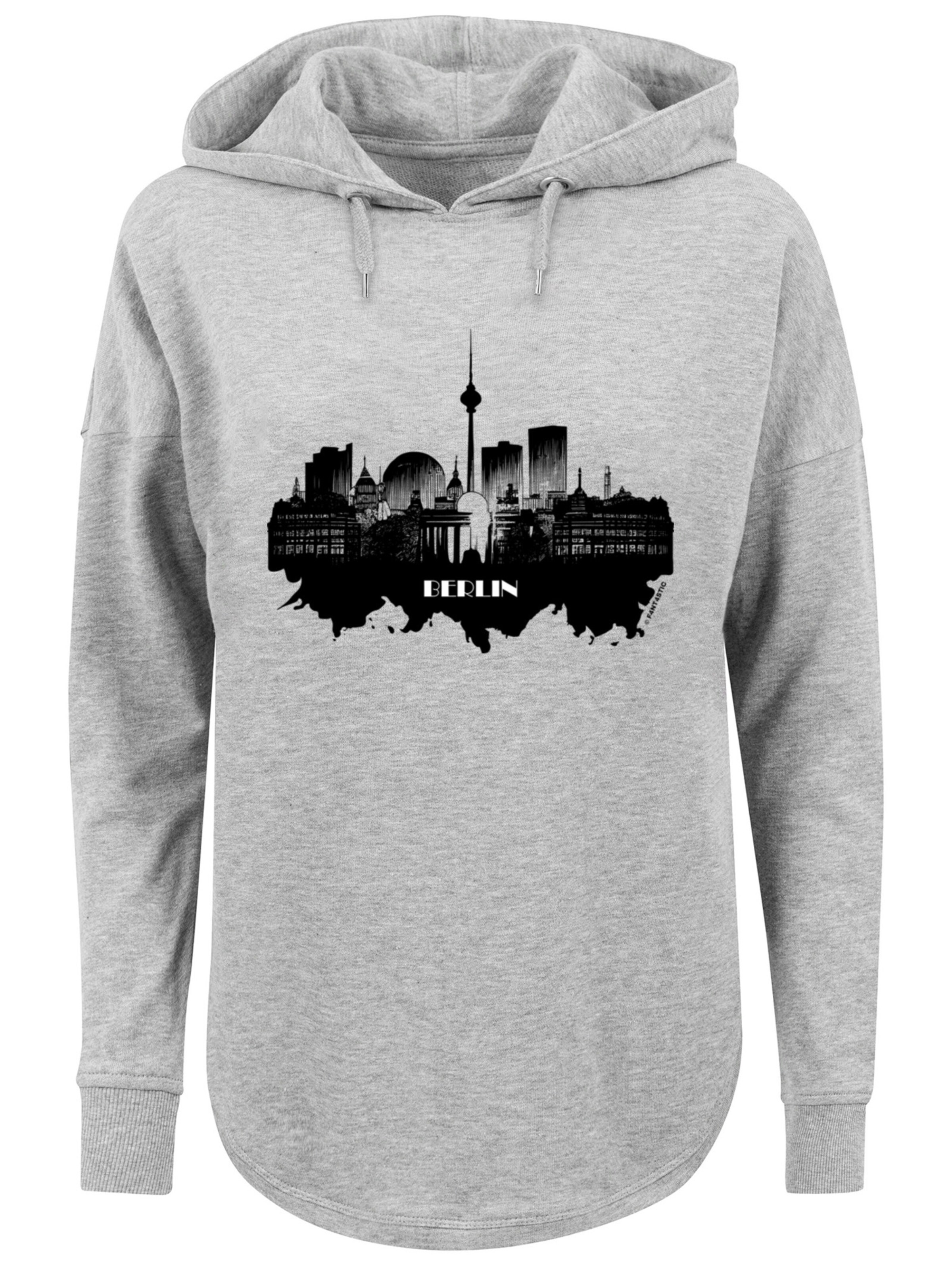 F4NT4STIC Sweatshirt 'Cities Collection - Berlin skyline' in Grau: Vorderseite
