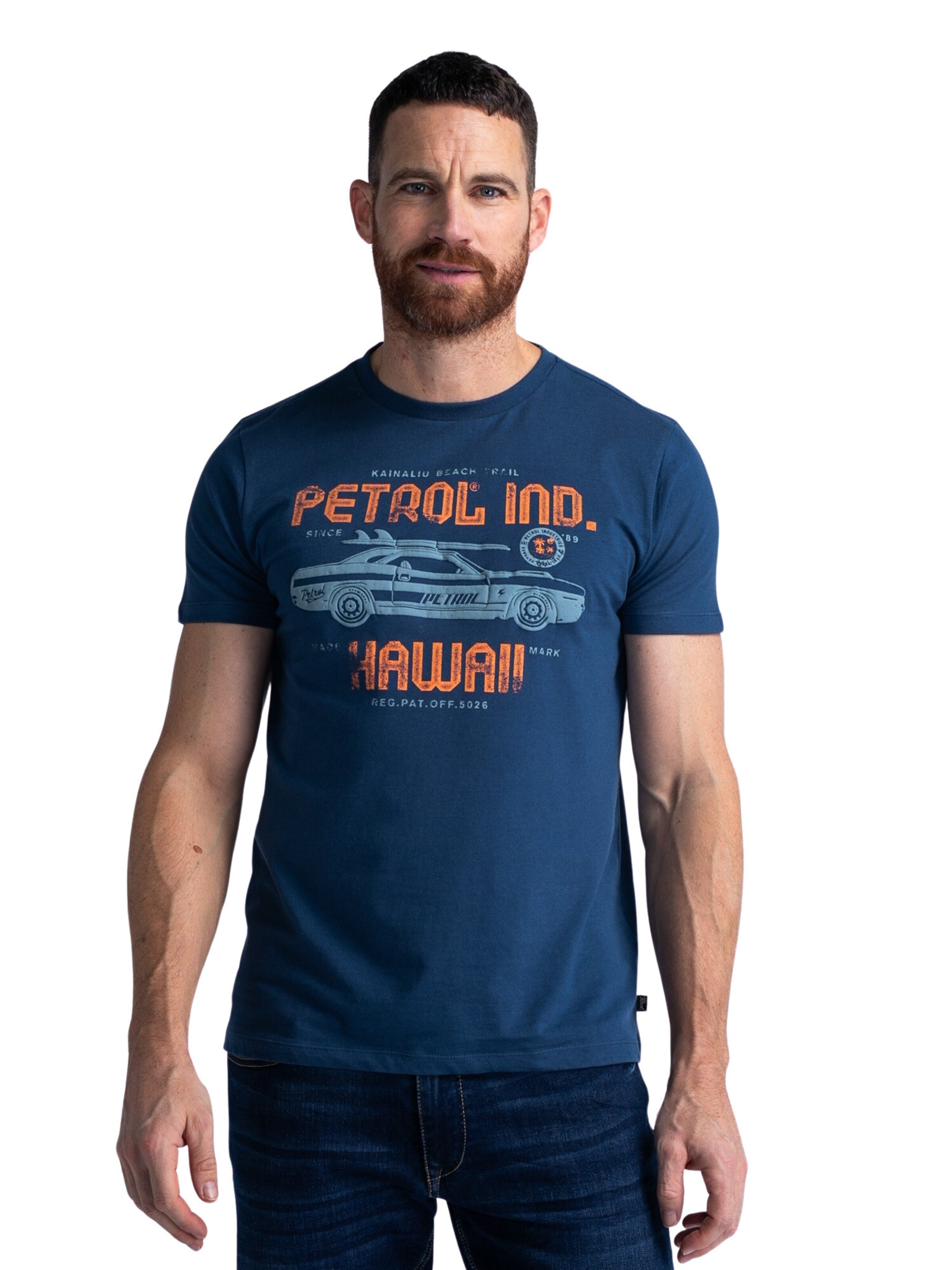 Petrol Industries Shirt 'Stroll' in Blue: front