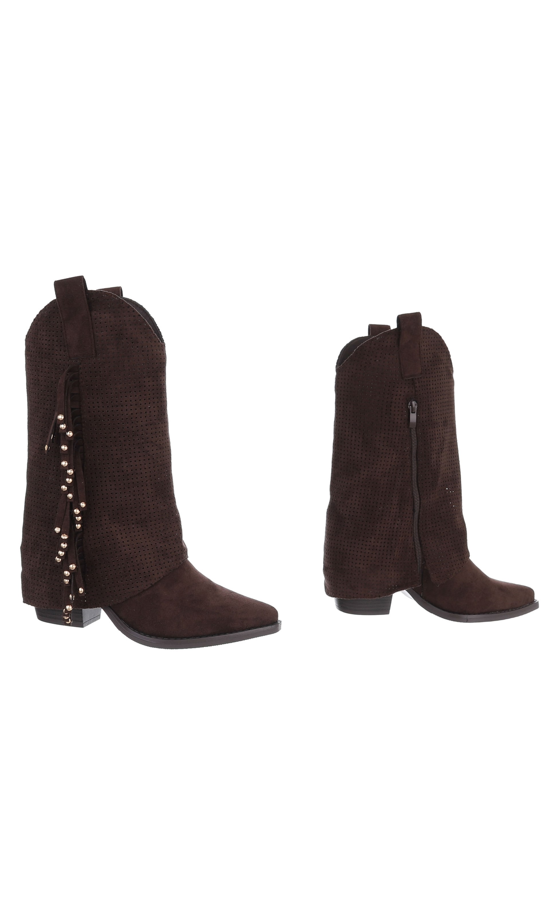 Ital-Design Cowboystiefel in Braun