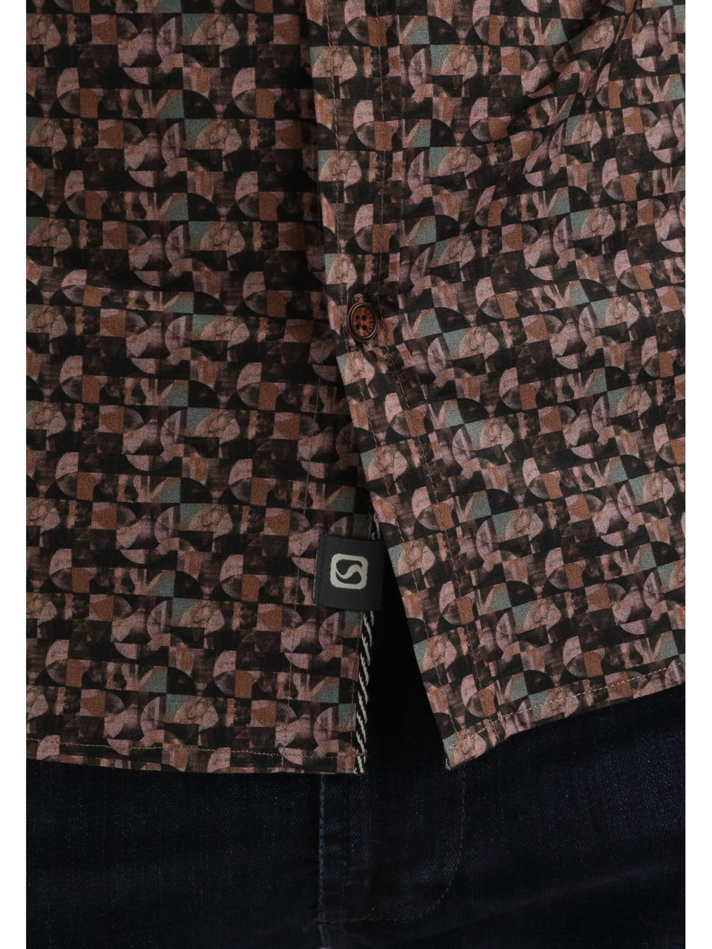 Gabbiano Comfort fit Overhemd in Bruin