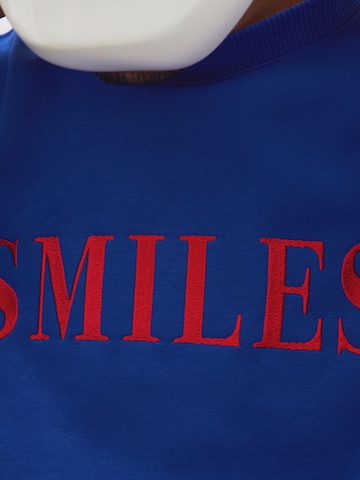 Smiles Sweatshirt 'Jay' in Blauw