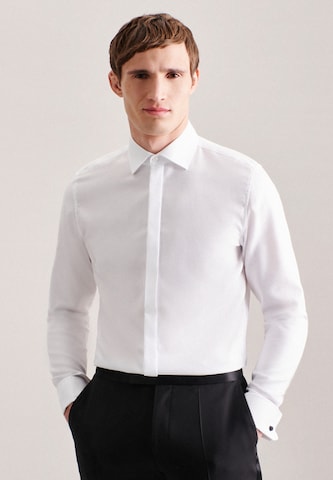 SEIDENSTICKER Slim fit Business Shirt in White: front