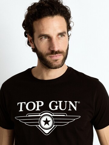 TOP GUN Shirt 'TG25022' in Black