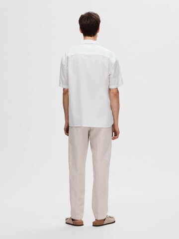 SELECTED HOMME Comfort fit Button Up Shirt in White