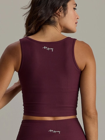 Top sportivo 'Longline Tank Ribbed' di Hey Honey in rosso