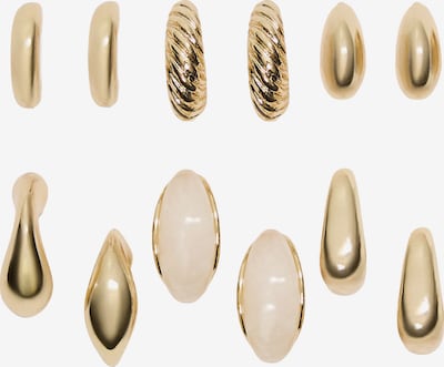 Bershka Korvakoru värissä kulta / helmenvalkoinen, Tuotenäkymä