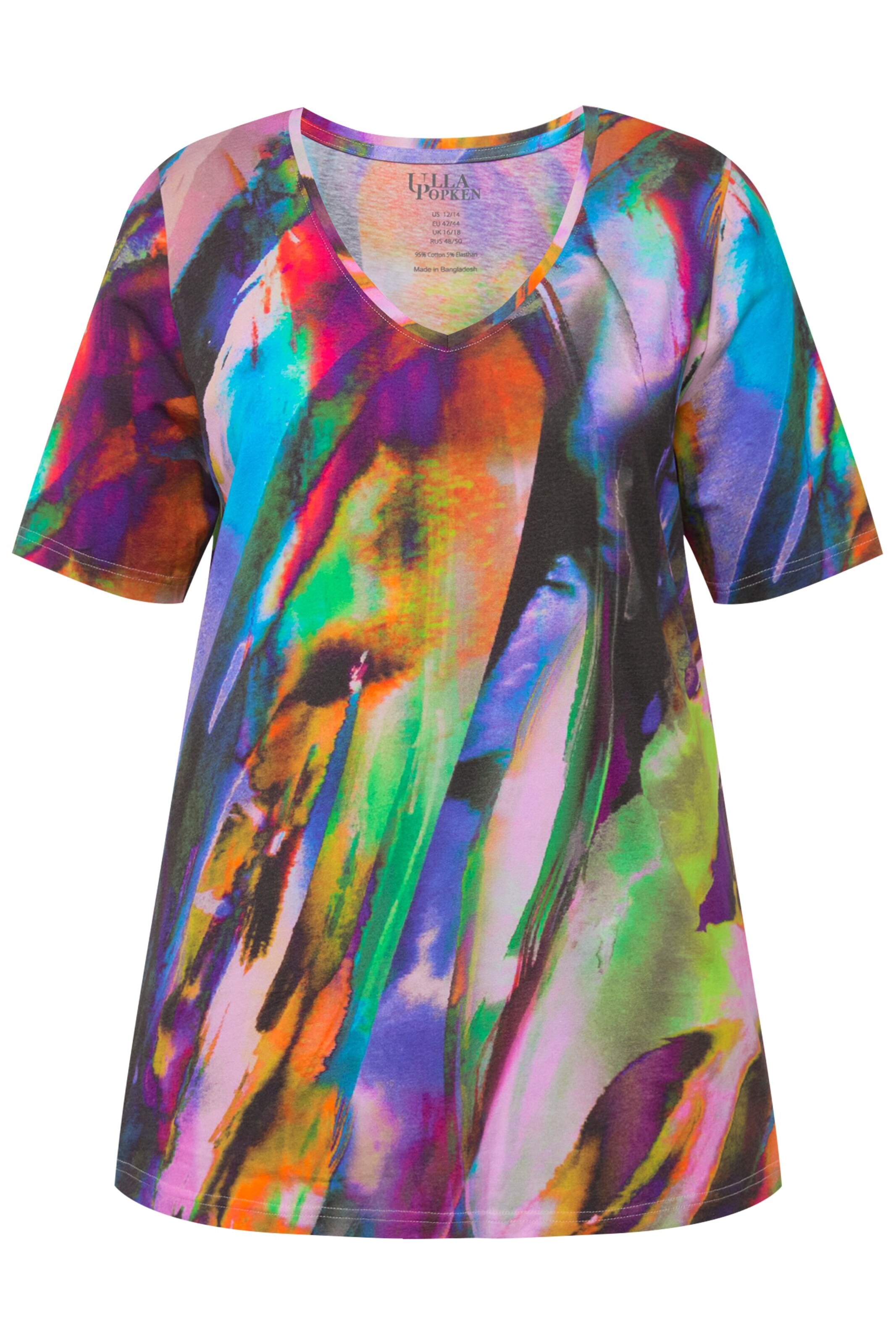 T-shirt Ulla Popken en mélange de couleurs : devant