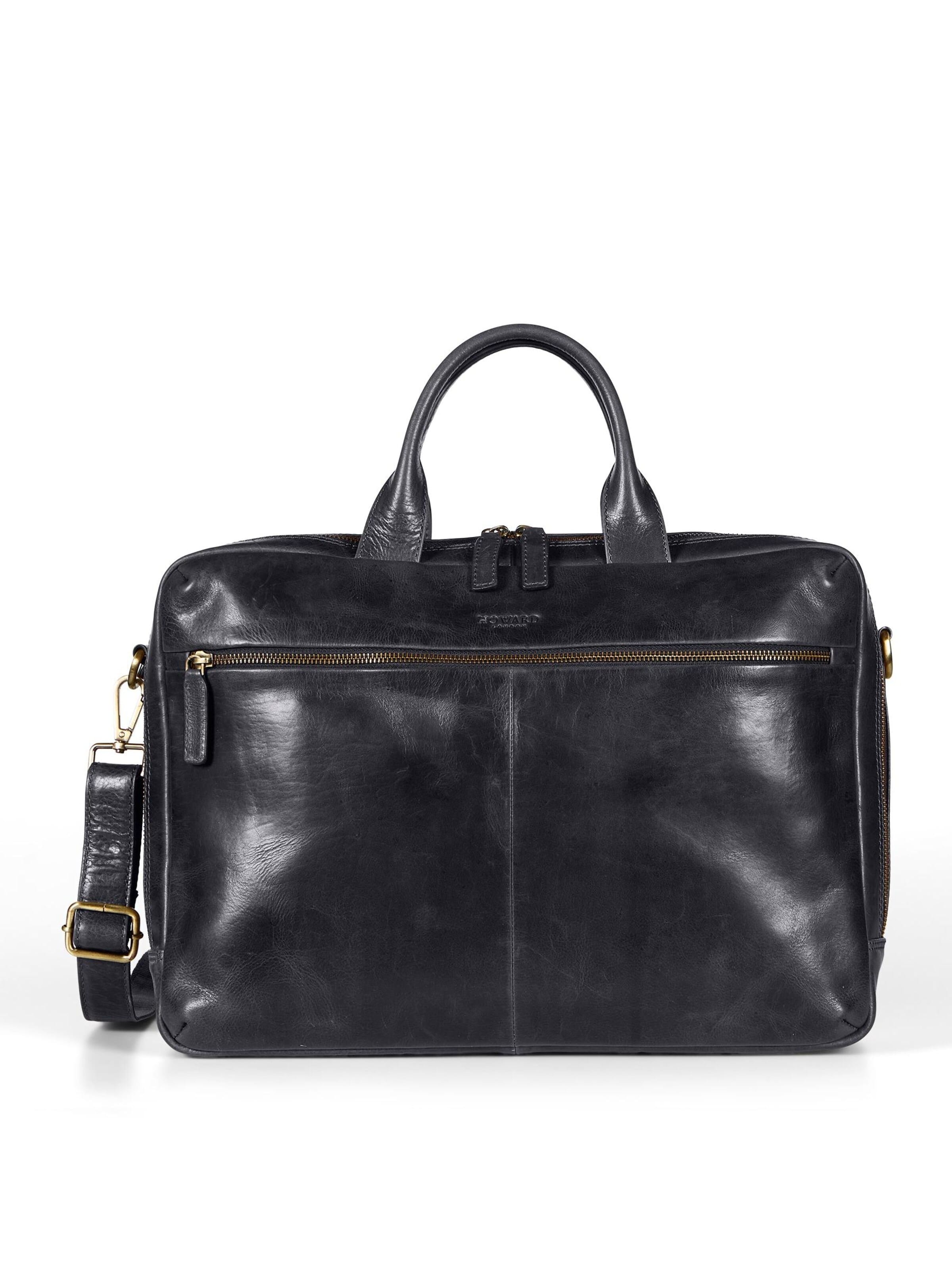 Howard London Laptoptaske 'Laptop Bag Frank Black' i sort: forside