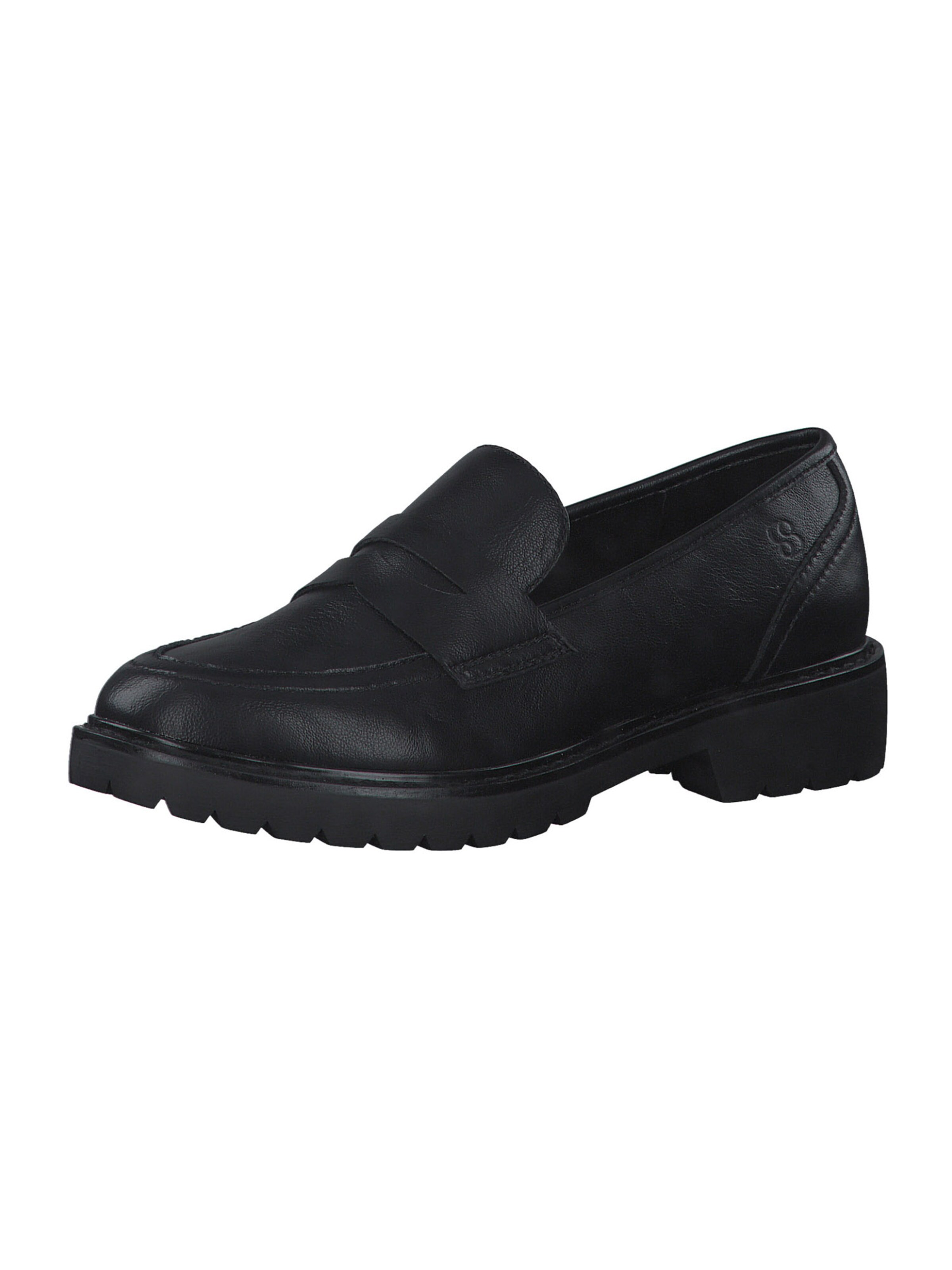Slipper di s.Oliver in nero: frontale