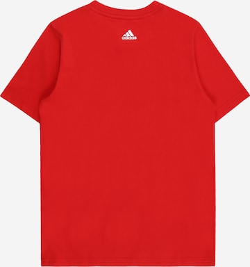 T-Shirt fonctionnel 'Essentials Linear' ADIDAS SPORTSWEAR en rouge