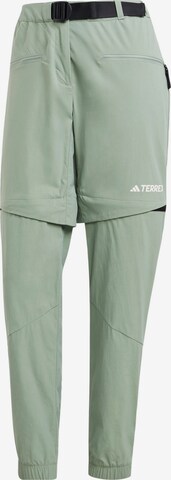 ADIDAS TERREX Workout Pants 'Utilitas' in Green: front