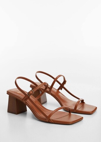 MANGO Strap Sandals 'Vica' in Brown