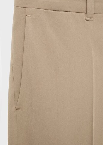 MANGO MAN Slim fit Pleat-Front Pants 'Stanford' in Beige