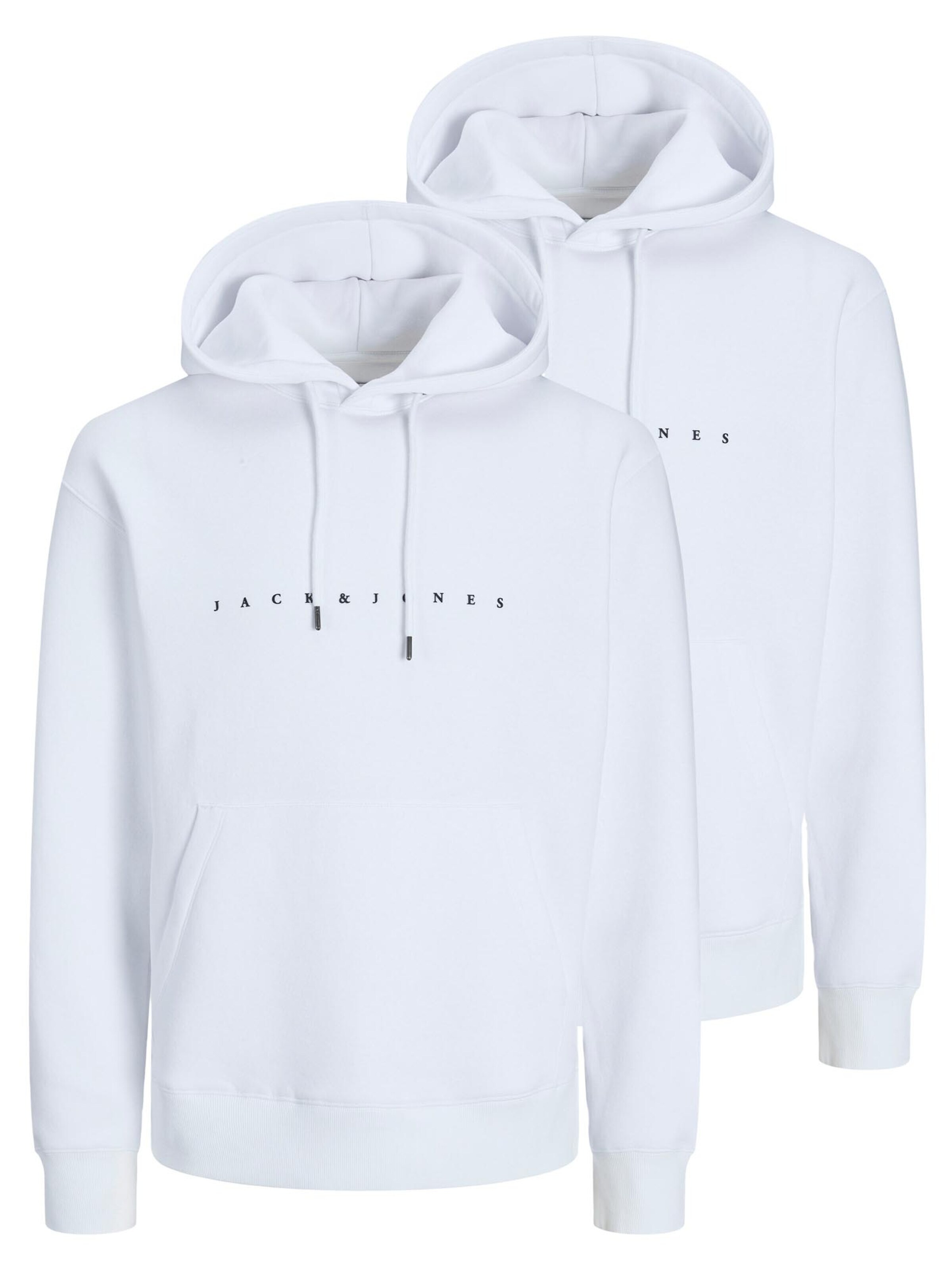 JACK & JONES Sweatshirt 'Star' in Wit: voorkant