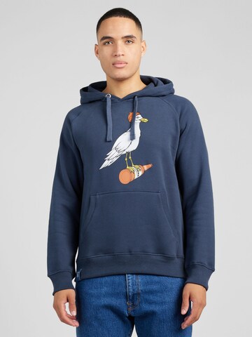 Sweat-shirt 'Sturmmöwe' Derbe en bleu : devant