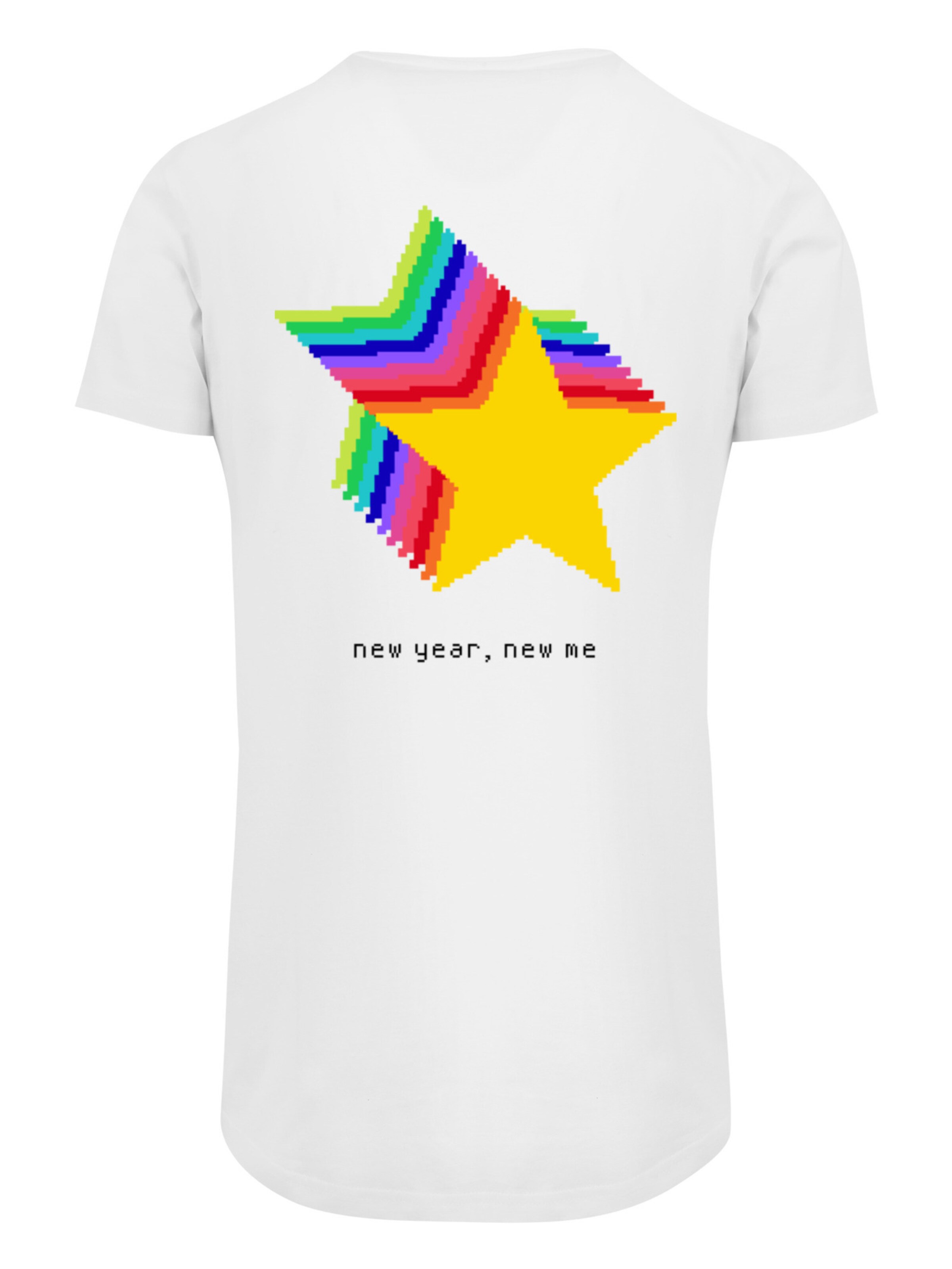 F4NT4STIC Shirt 'SIlvester Party Happy People Only' in Wit