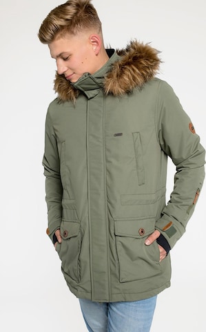 Parka d’hiver 'TRAVIS' alife & kickin en vert : devant