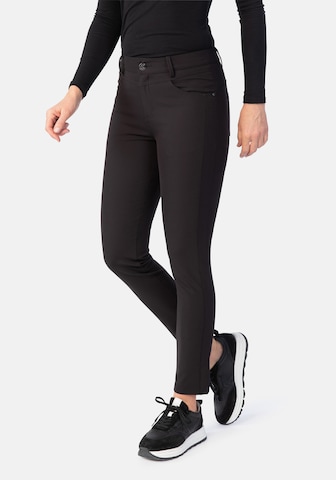 STOOKER WOMEN Slimfit Jeans 'Florenz' in Schwarz: Vorderseite