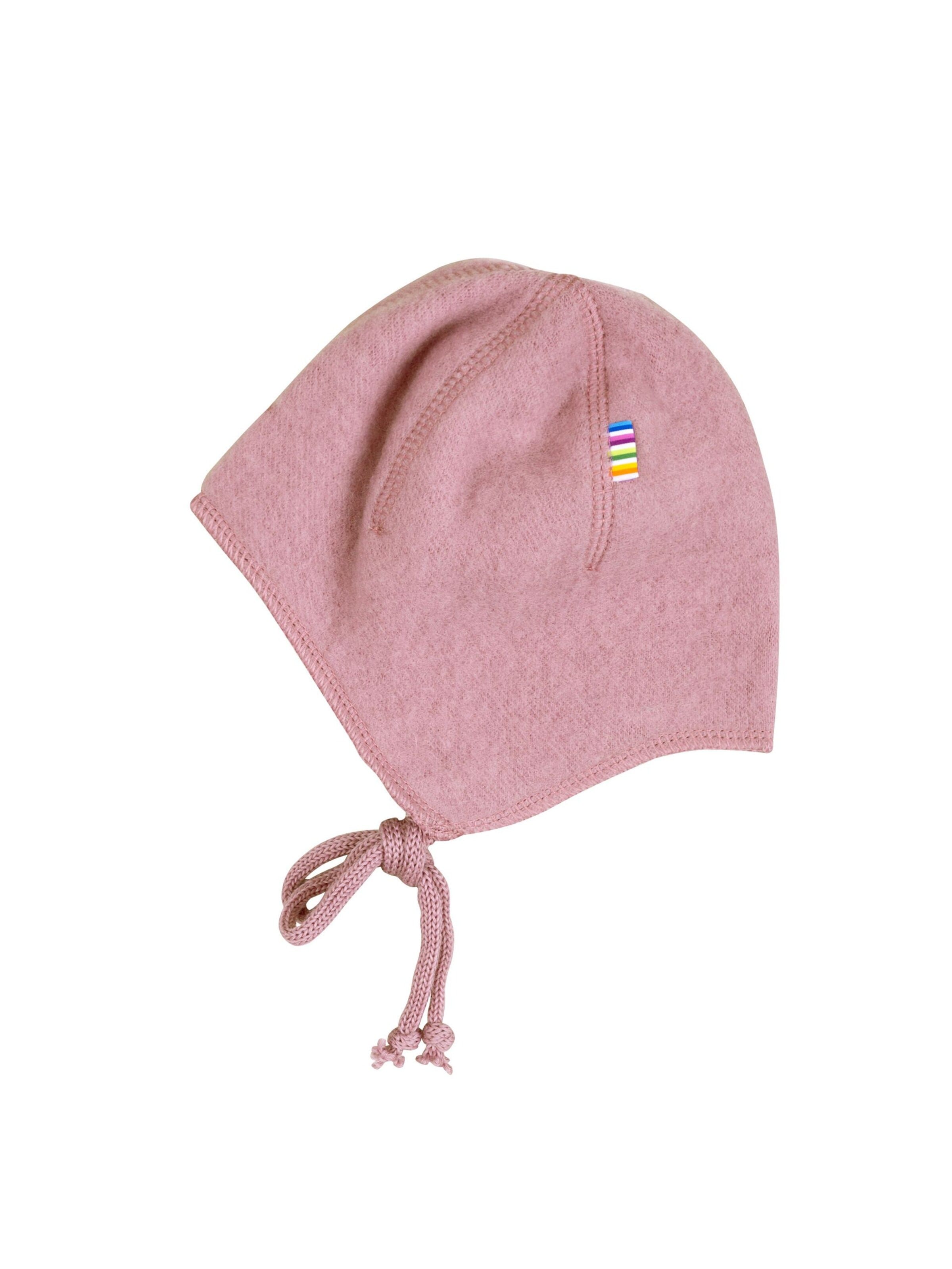 JOHA Beanie 'Wintermütze Merino-Wolle' in Pink: front