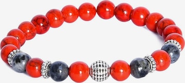 pelēks Addicted2 Rokassprādze 'Odisseo bracci argento 925 lavorato a mano con labradorite & aulite rossa': no priekšpuses