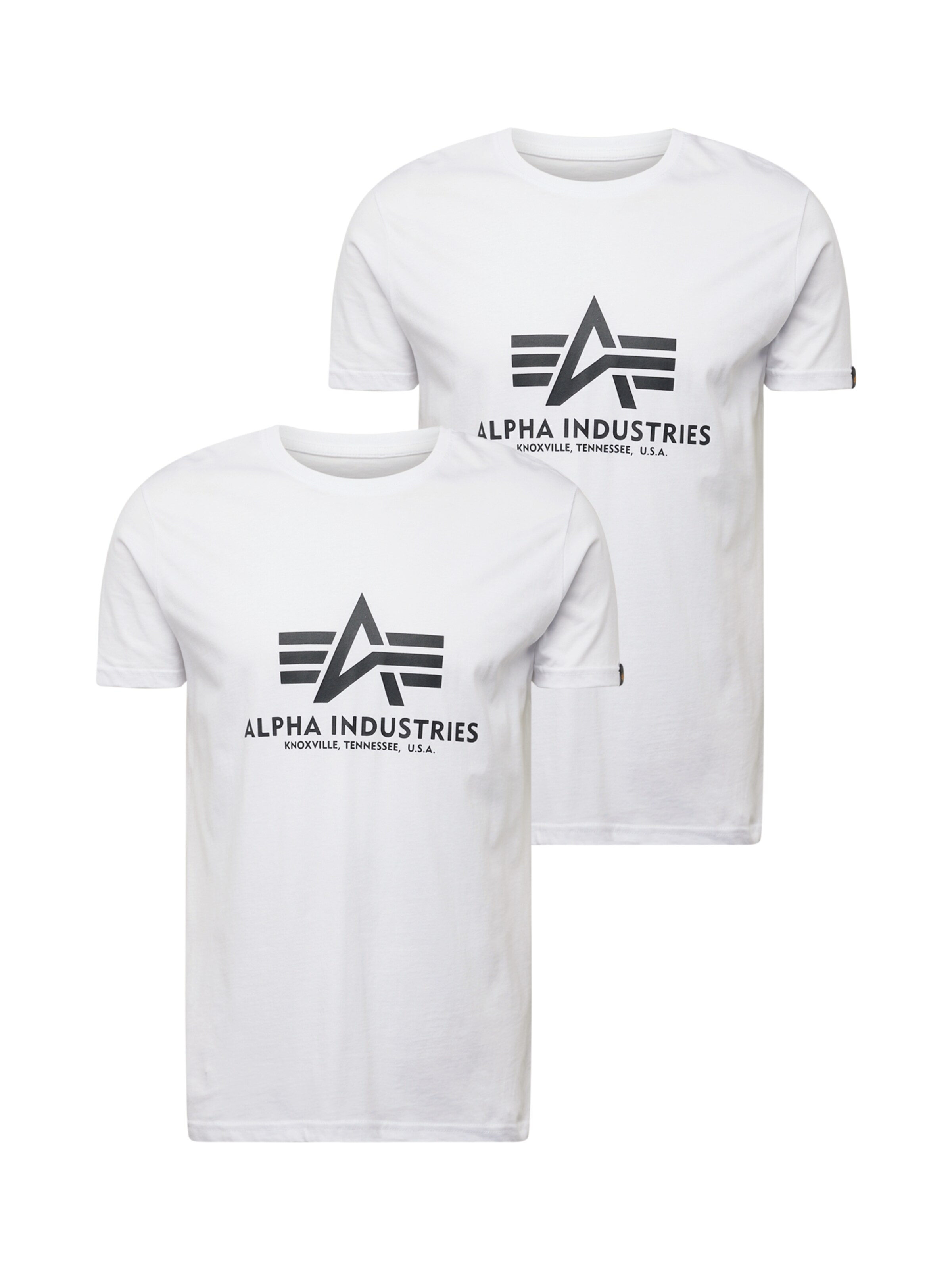 Maglietta di ALPHA INDUSTRIES in bianco: frontale