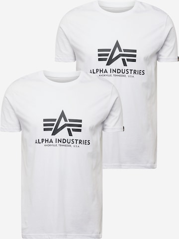 Maglietta di ALPHA INDUSTRIES in bianco: frontale