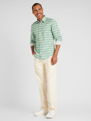 HUGO Regular fit Button Up Shirt 'Ermo' in Green