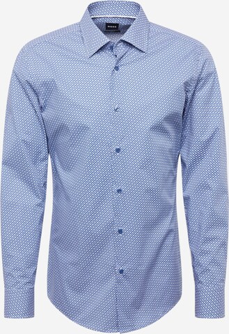 BOSS Button Up Shirt 'HANK' in Blue: front