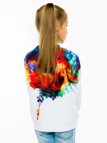 Mr. Gugu & Miss Go Sweatshirt 'Galaxy Balloons' i hvid