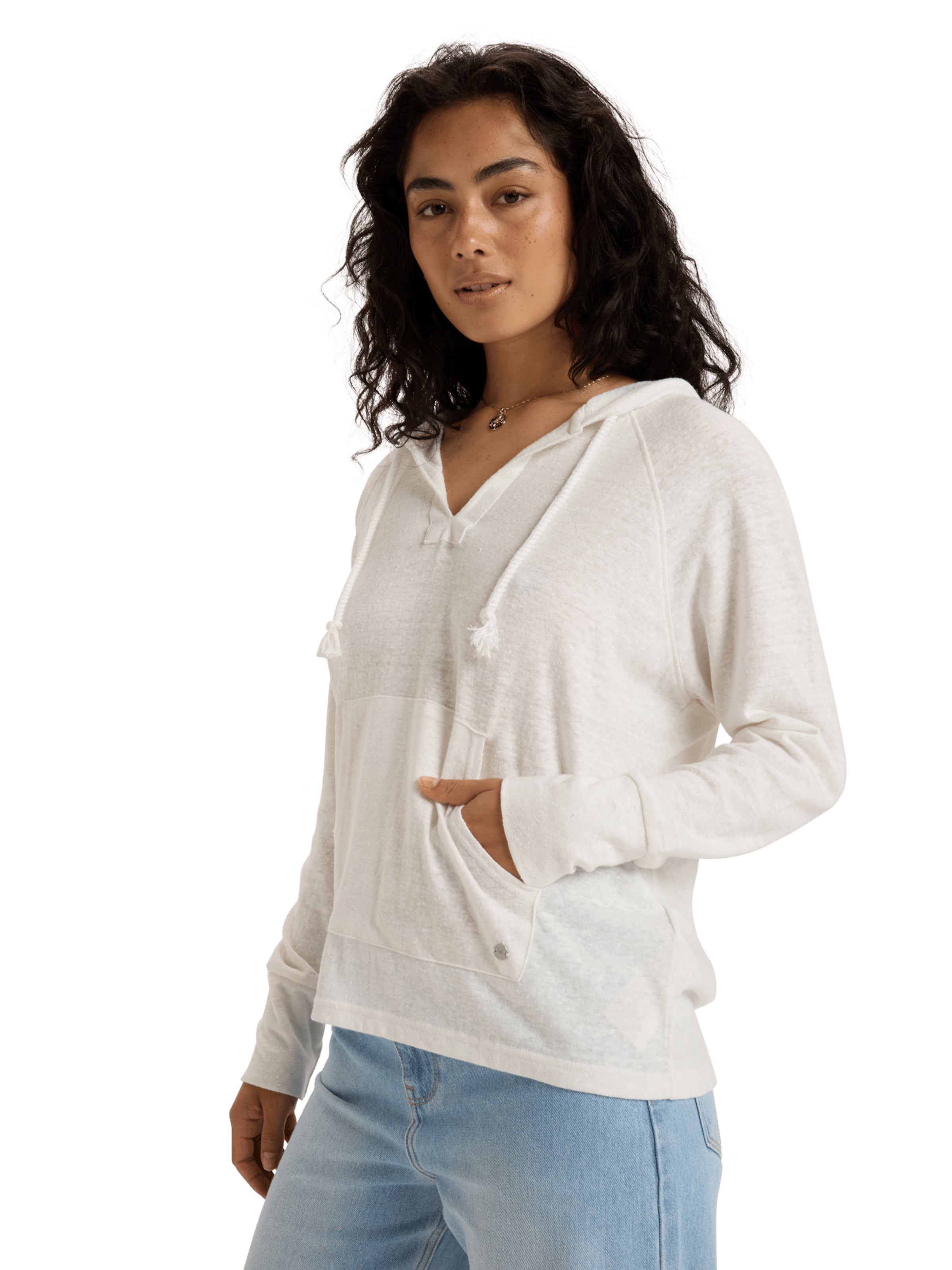 ROXY Sweatshirt 'Destination Surf' in Wit: voorkant