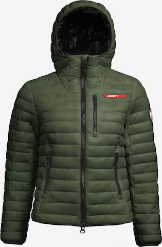 Veste outdoor ' SATEL1TE Kapuzen-Daunenjacke 2.0 ' JACK1T en vert : devant