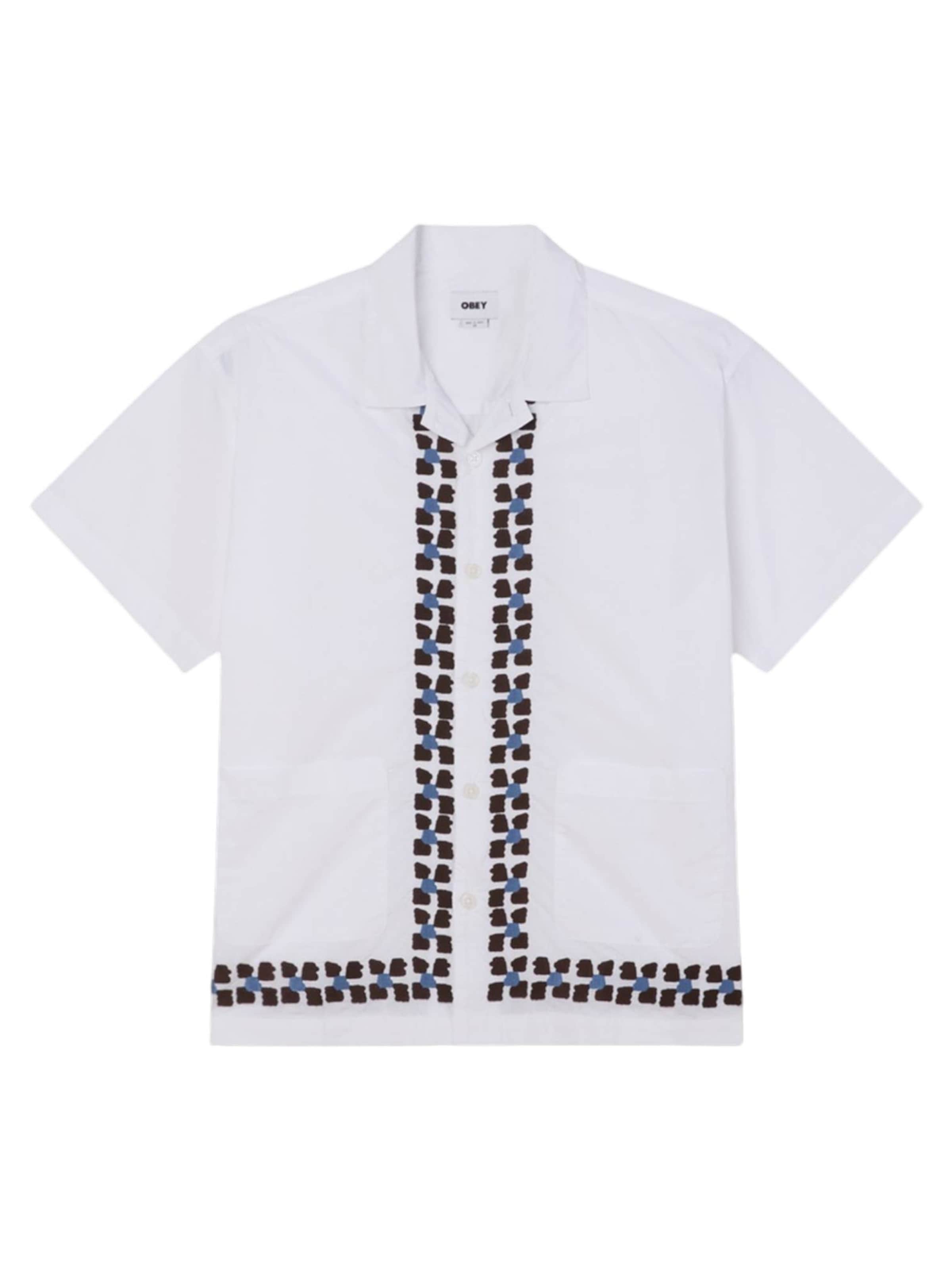 Obey Regular Fit Hemd‌‌‌‌‌‌‌‌ in Weiß: Vorderseite