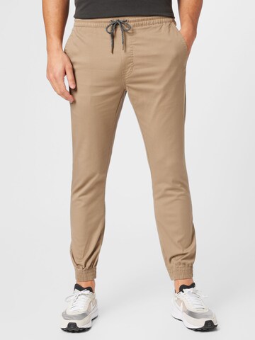 Volcom Tapered Pants 'Frickin' in Beige: front