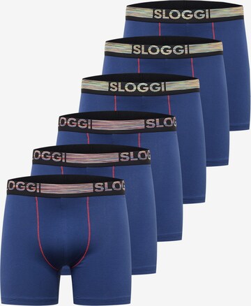 SLOGGI Boxer shorts 'men GO ABC Natural H' in Blue: front