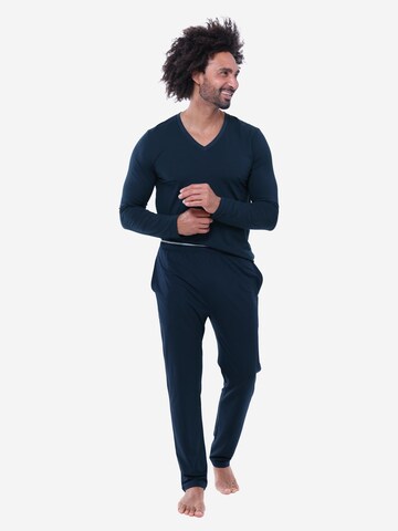 Mey Pajamas long 'Dry Cotton' in Blue