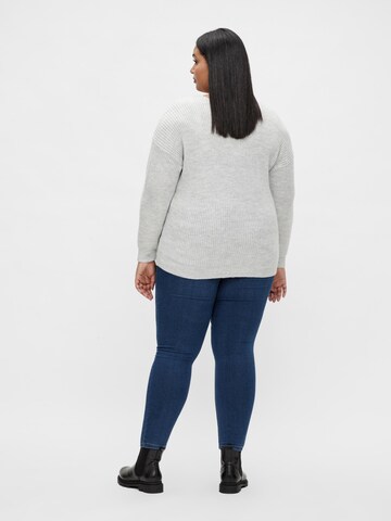 Vila Curve Sweater 'Glacy' in Grey