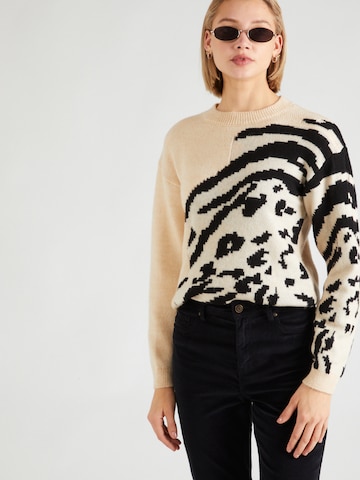 JDY Sweater 'KARMA' in Beige: front