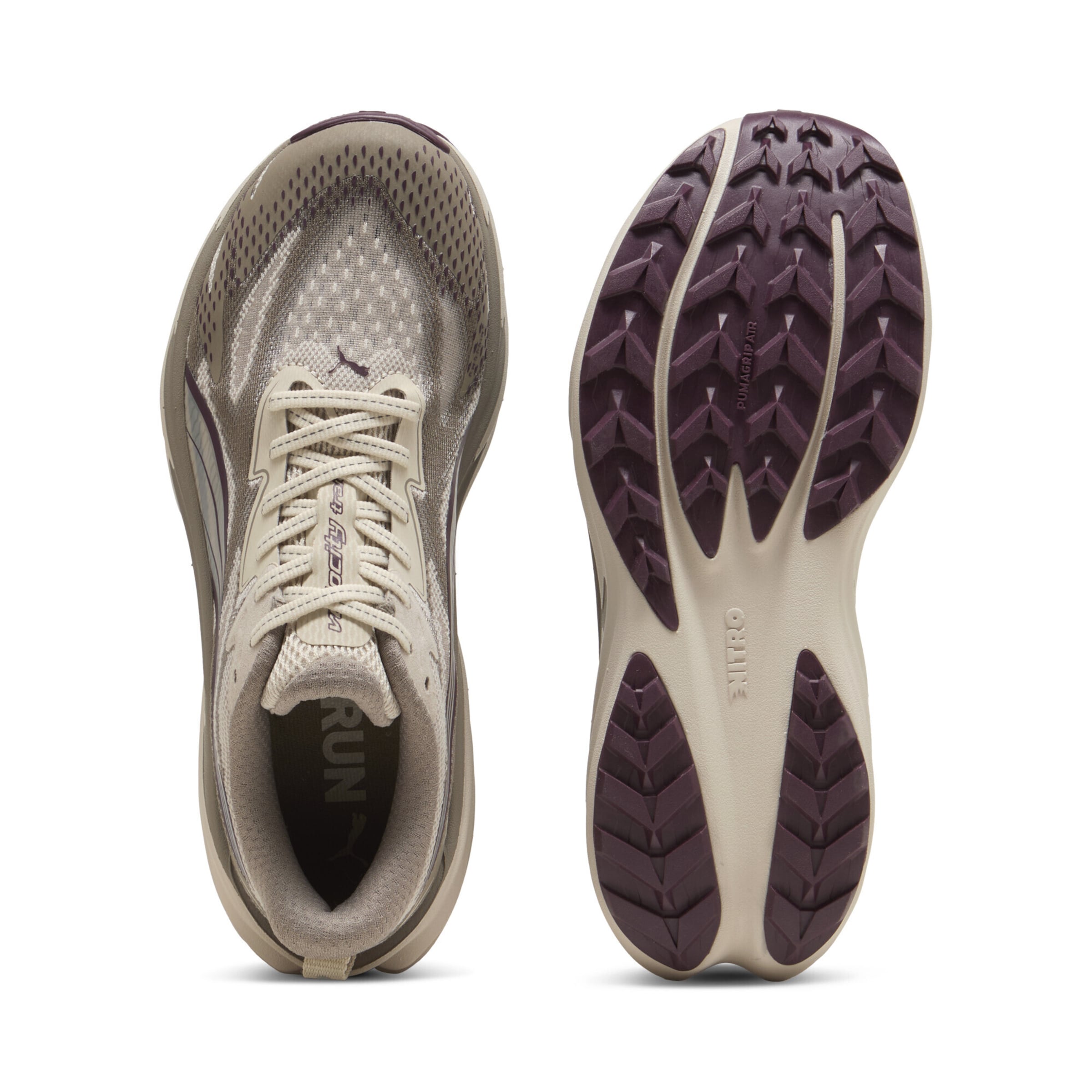 Chaussure de course PUMA en beige