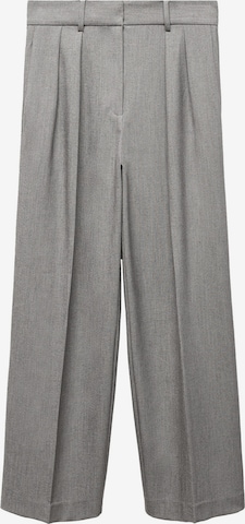 MANGO Wide leg Pleated Pants 'Colorado' in Grey: front