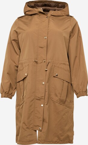 Vero Moda Curve Between-Seasons Parka 'ZOASOFIA' in Brown: front